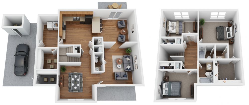 A 3 bedroom townhome
